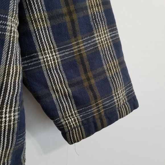 Vintage 100% Cotton Plaid Zip Up Jacket Size Large - Picture 4 of 9